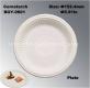 6 Inches FDA Certificated Disposable Biodegradable Cornstarch Tableware Dishes Plates