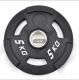 Three Holes Rubber Coated Barbell Bumper Weight Plates