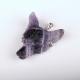 New Design Hot Sale 925 Silver with Natural Amethyst Wolf Head Pendants,62x49x22mm,64.8g