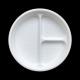 3 Compartment Disposable Round Plastic Plate