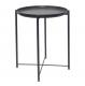 Reversible Metal Tray End Table for Living Room Waiting Room Bedroom Balcony