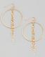Circle Cutout Chain Fringe Earrings