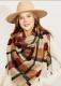 Brown Plaid Pattern Oblong Scarf