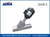 MINTN-Pneumatic Angle Seat Valve welded connection with plastic actuator NC/NO