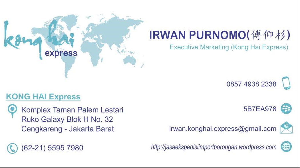 KONGHAI CARGO SEMAKIN TERDEPAN LUAR BIASA(Executive Marketing Irwan_Poo 085749382338)