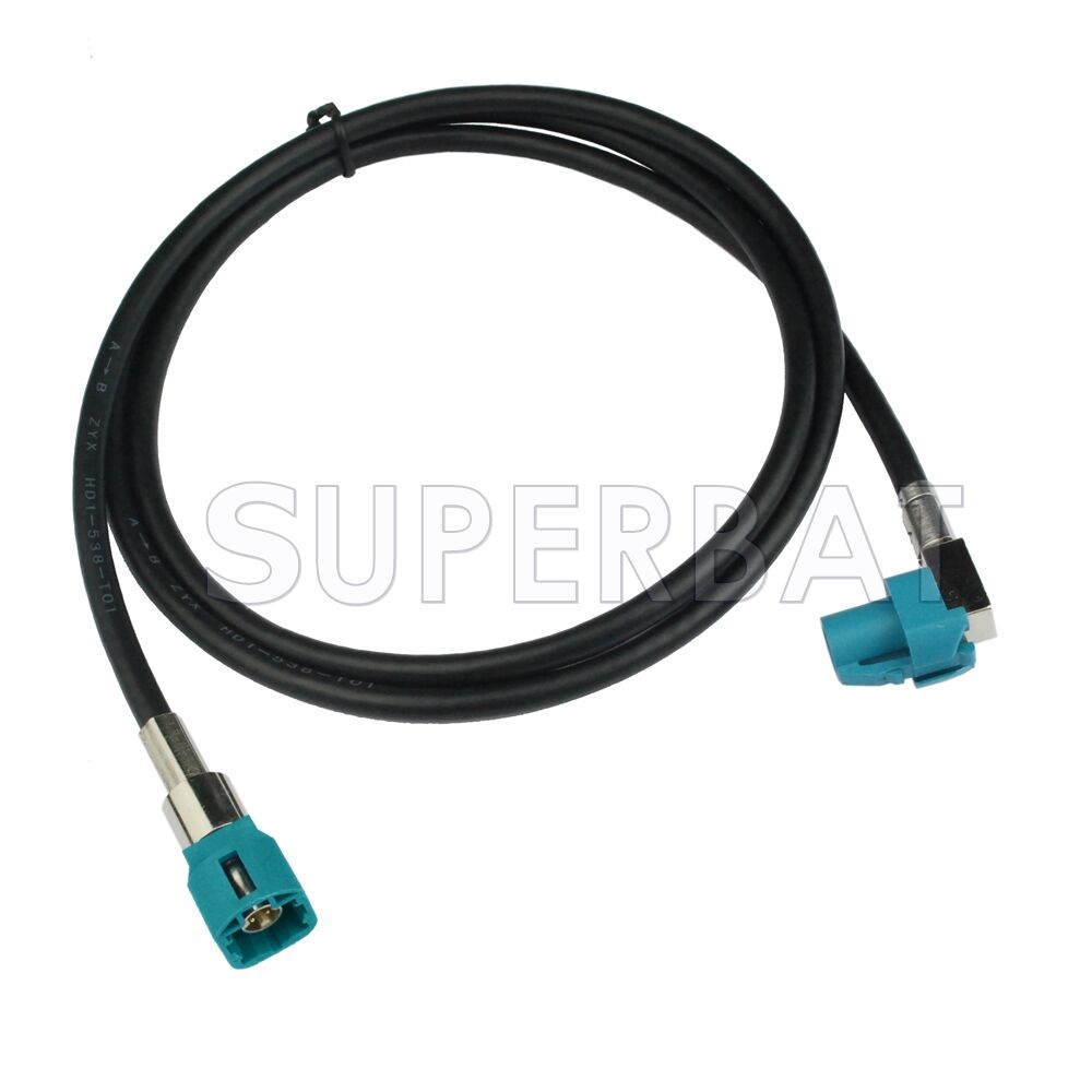 HSD Cable Assembly HSD Z Right Angle Jack to HSD Z Straight Plug
