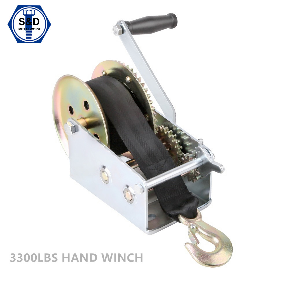 3300lbs Maunal Winch with Cable