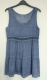 Ladies\\\' 100%viscose cold pigment dye blue sleeveless dress