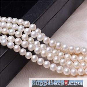 AAA 7-8mm Latest Design White Pearl Necklace Fashion Charming Women Pearl Jewelry Wholesal