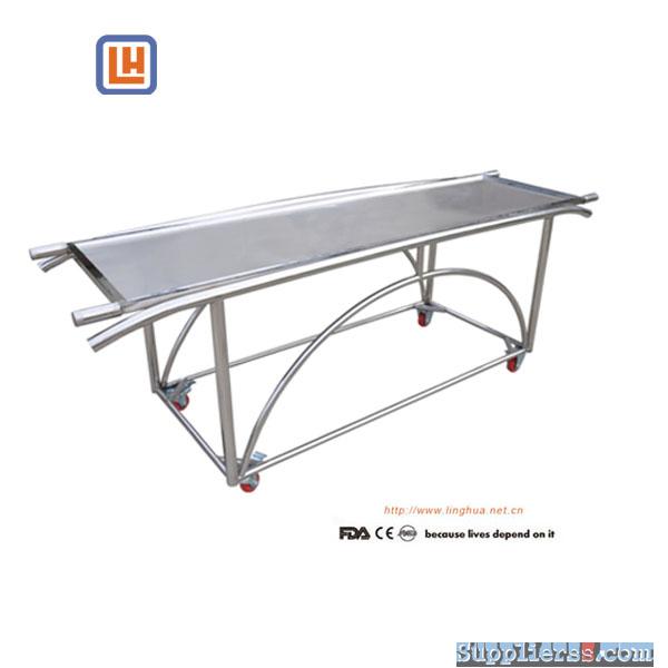 Funeral equipment Stainess Steel Mortuary Trolley with Stretcher, Corpse Cart,Body Transfe