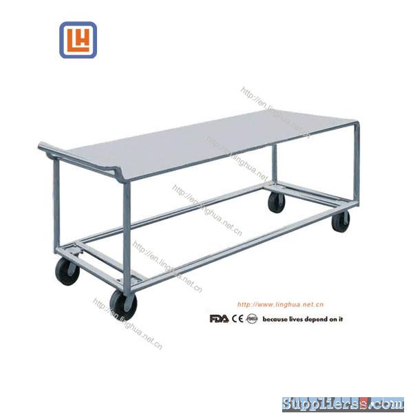 Funeral equipment Stainess Steel Body Transfer Trolley with caster Mortuary Trolley,Corpse