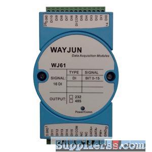 WAYJUN 16-ch DI Isolated Digital Signal to RS485/232 Module