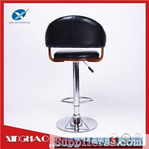 Commercial Furniture Chrome Base Wood Bar Chair And Bar Stool