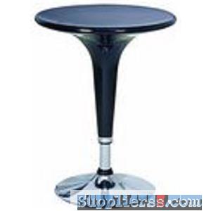 China Customized ABS Round Bar Table With Chromed Base