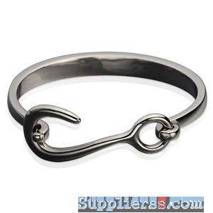 Stainless Steel Mens Silver Bangle Bracelet