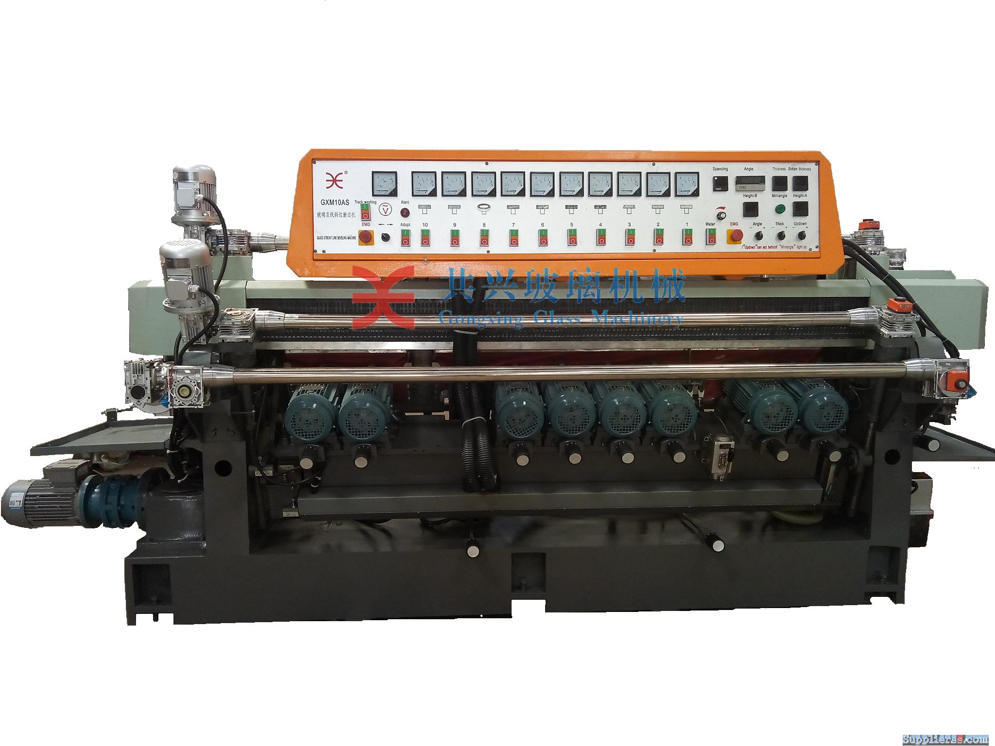 Model GXM10AS (back pad be ground flat on machine) Glass Straight Line Beveling Machine