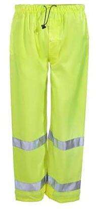 Men's Waterproof Lime Yellow High-Visibility Work Pants