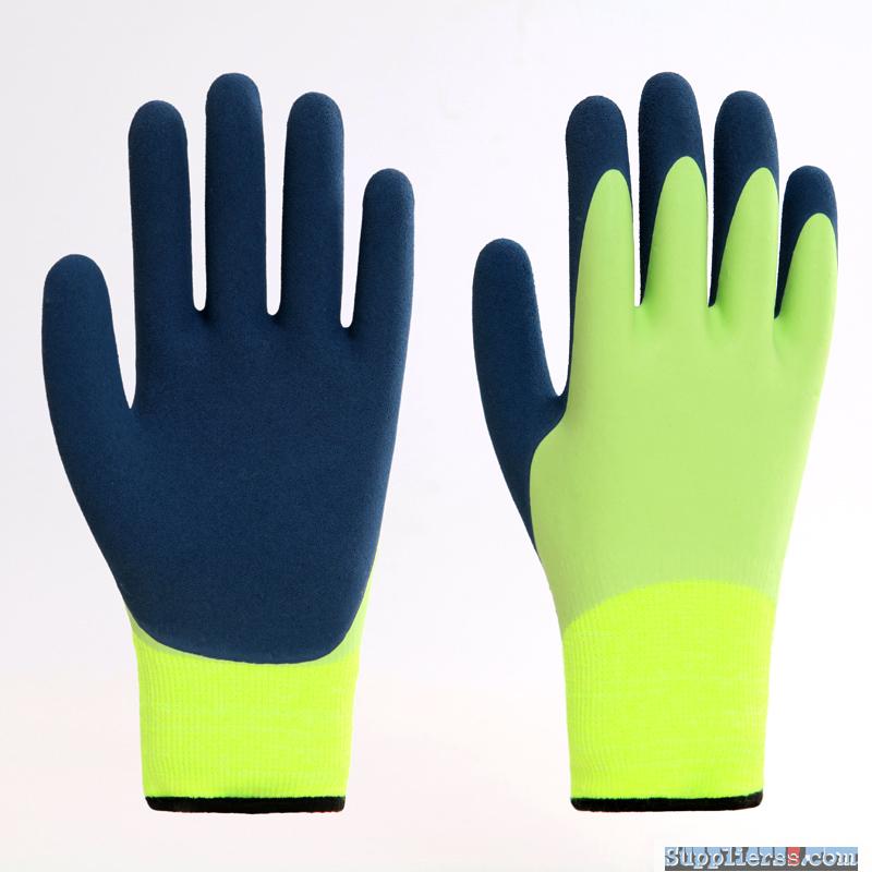 Two-color full-matte sanding safety gloves