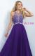 Elegant Chiffon Halter Purple Prom Dress