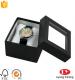 Black watch jewelry paper box with window