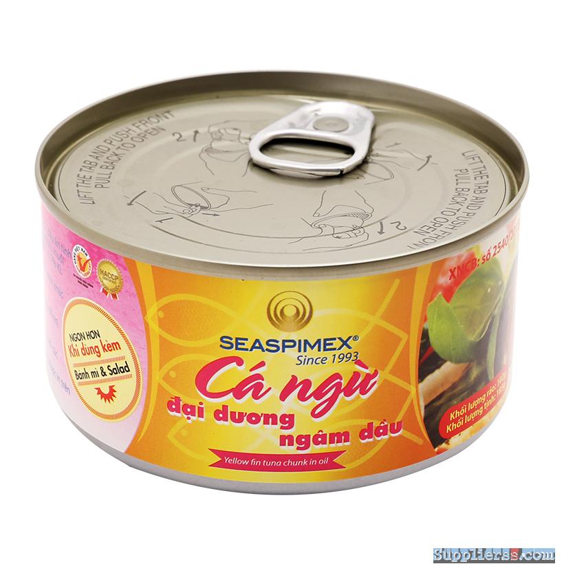 Canned Yellowfin Tuna chunk in oil