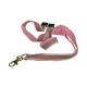 Pink Polyester Lanyard with Zinc alloy spring clip