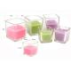 paraffin wax material square shaped colorful scented candle