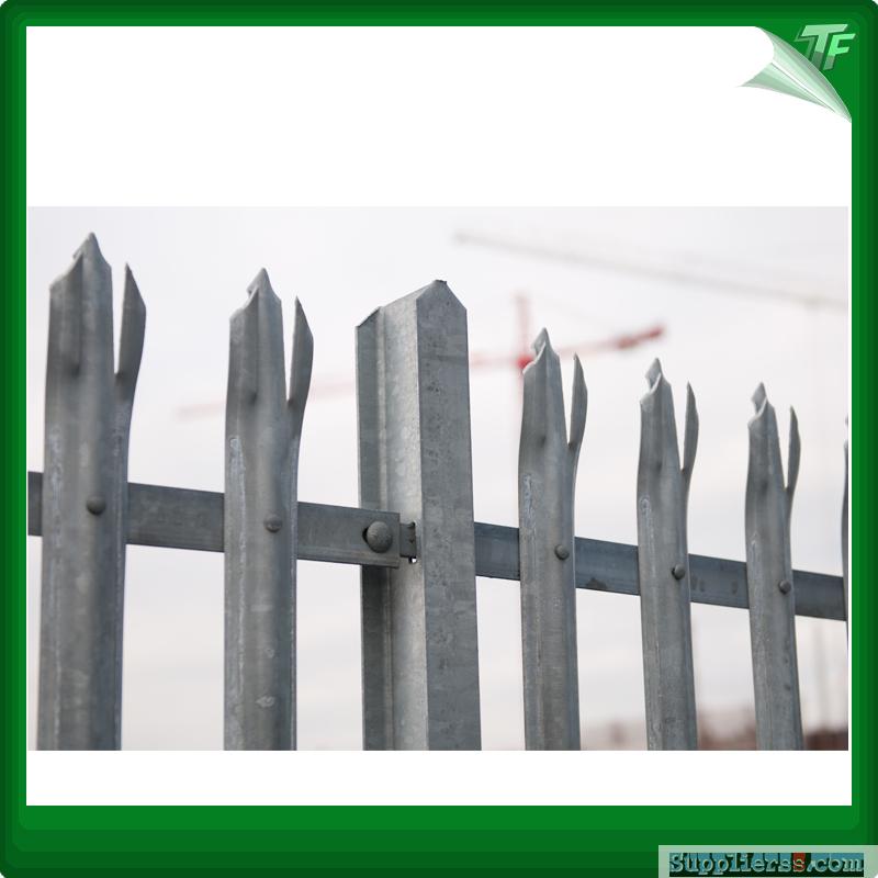 Hot dipped Galvanized steel palisade fence
