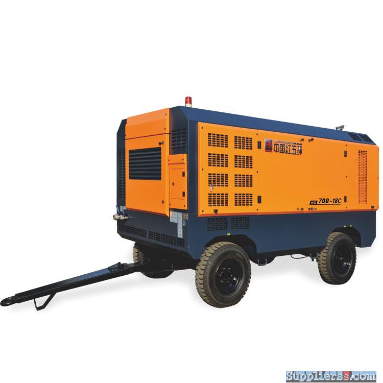 Four wheel diesel air compressor for high cold
