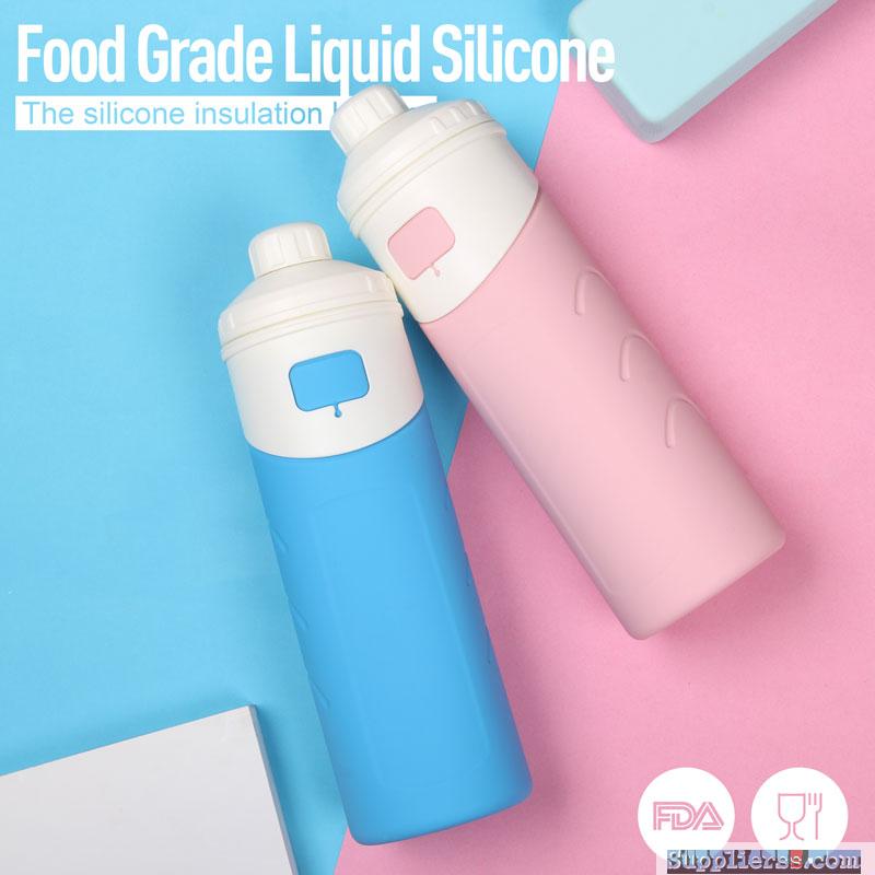 Cold insulate silicone water bottles
