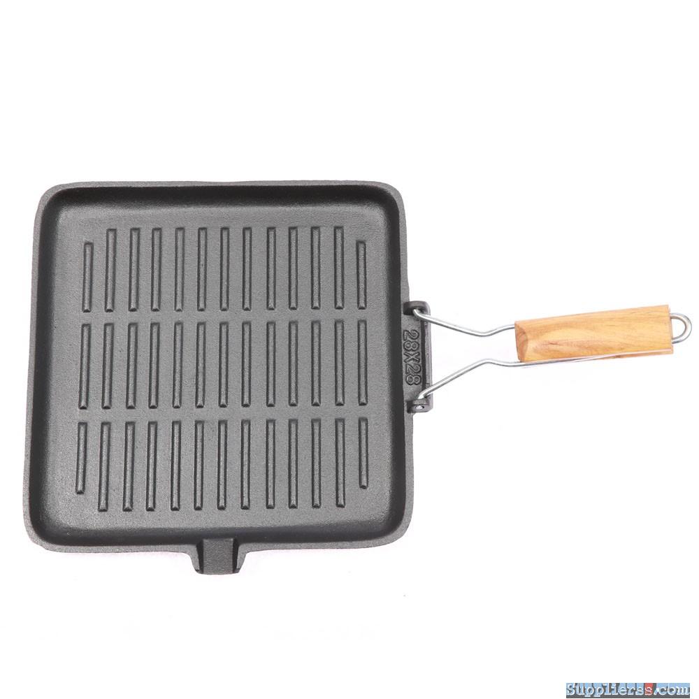 Cast iron grill pan for steak