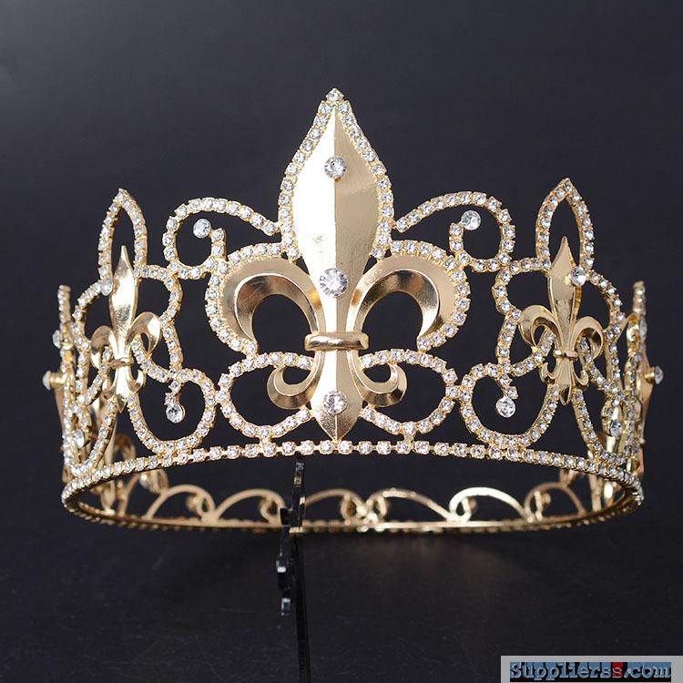Gold Plated Flower Crown For Beauty Queen