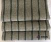 Green Vertical Stripe 100% Wool Fabric