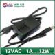 12W Power Supply 12VDC 1A