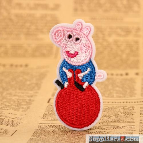 Pig George Embroidered Patches
