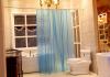 Shower Curtain PEVA Blue Semitransparent Design
