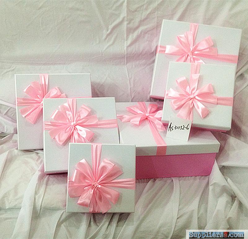 High quality pink lovely hat present box sets