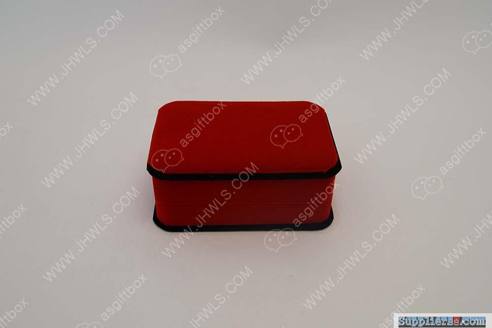Large star red flannelette jewellery box