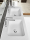 Pure acrylic White Modern Double Wash Basins