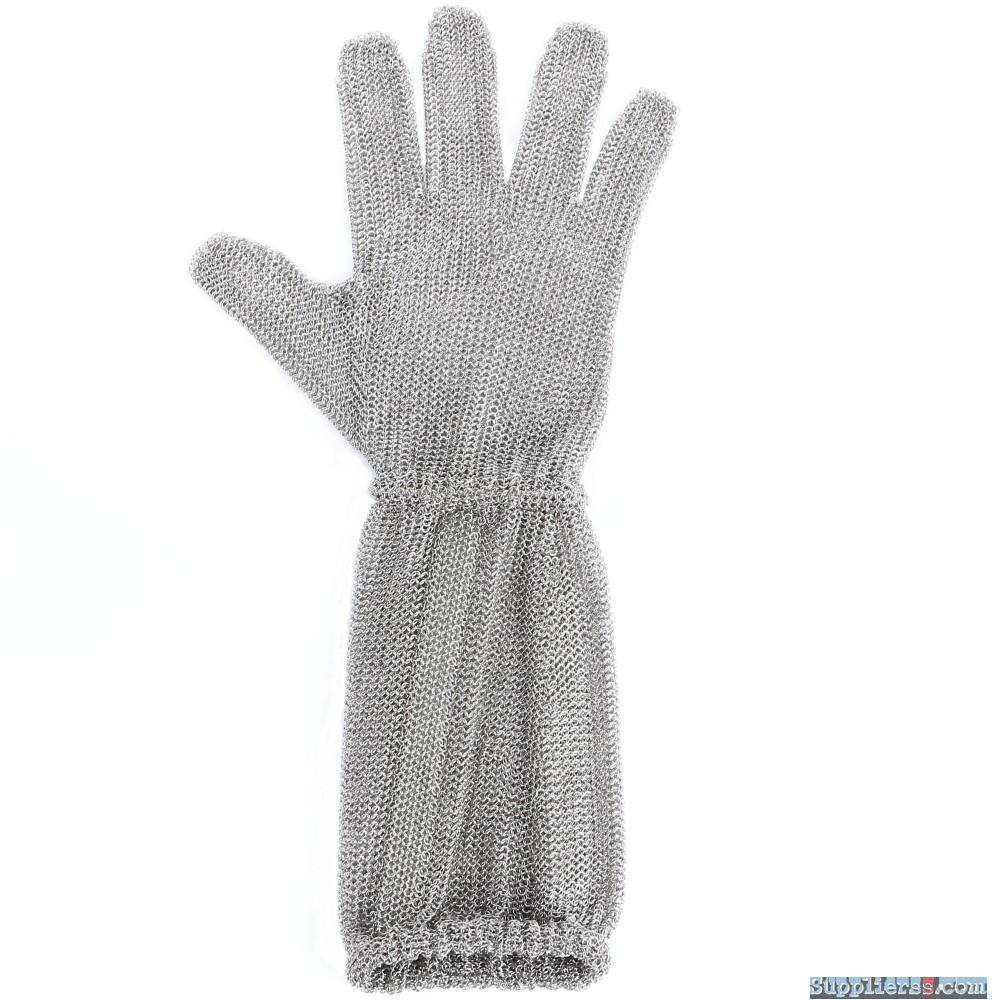 Steel Chainmail Safety Glove with Spring Strap