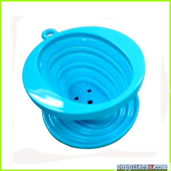BPA free heat resistant silicone tea strain collapsible