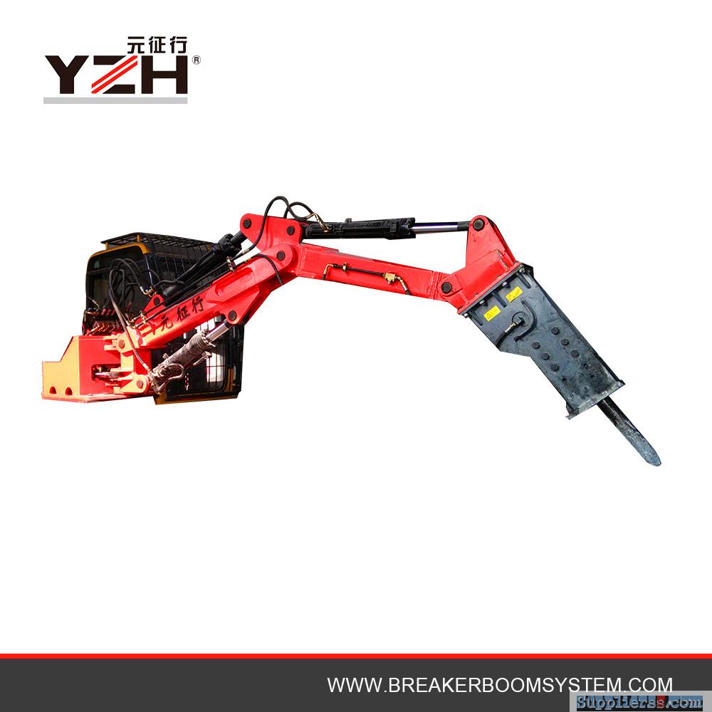 Hydraulic Type Stationary Rock Breaker Boom System For Jaw Crusher