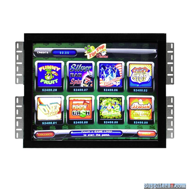 17 inch 1024*768 POG WMS game touch monitor IR touch screen monitor