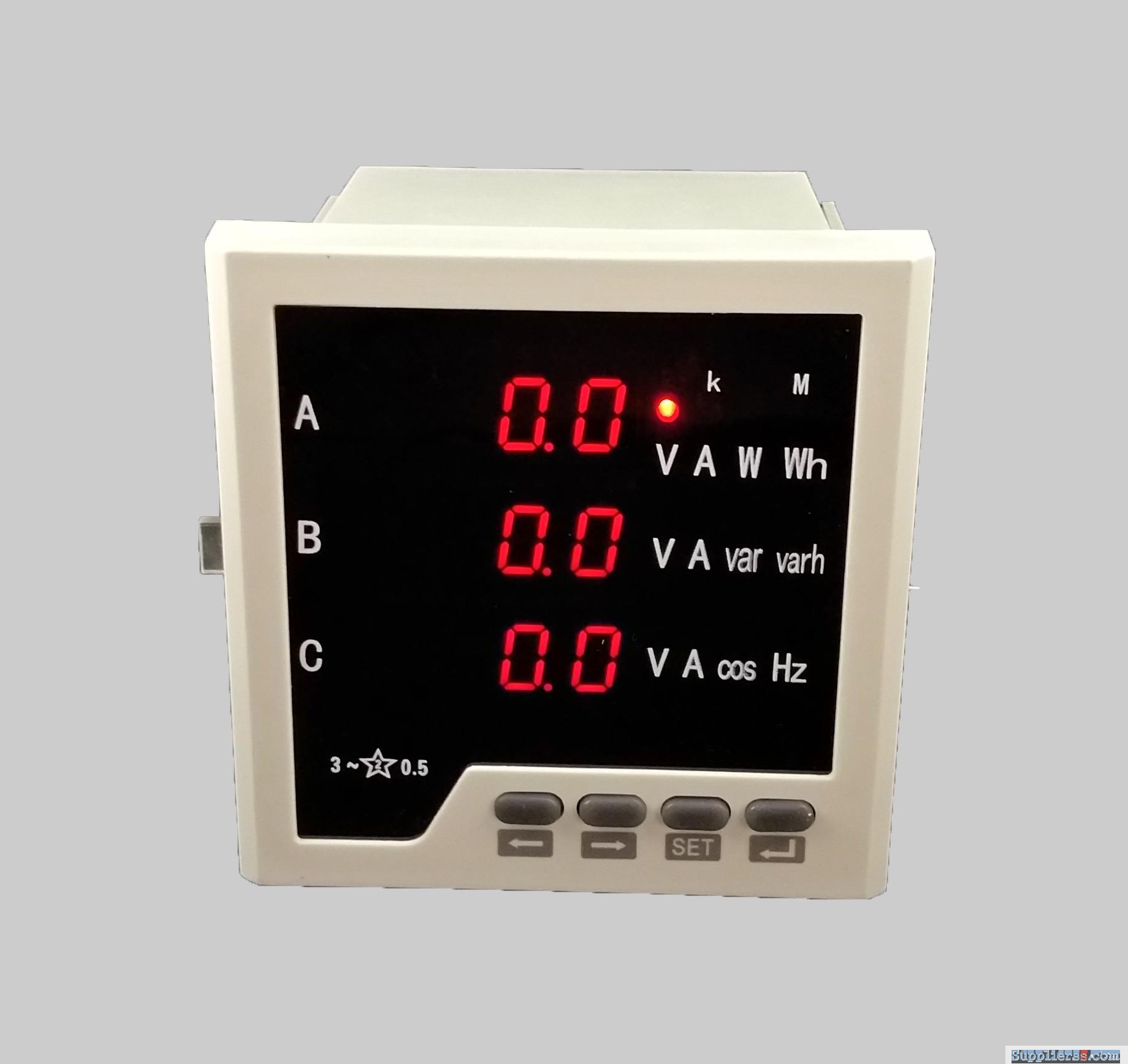 Digital power meter high accuracy 0.5 three phase four wire LED multi-functional power ana