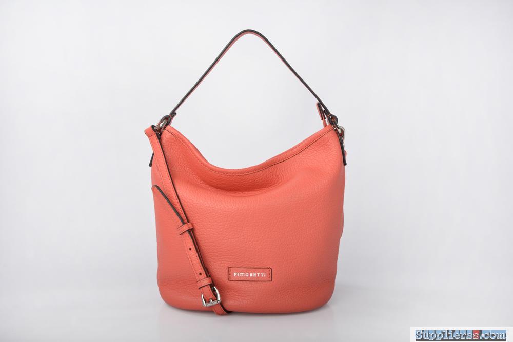 New Promotion Simple Style Red Leather Bucket Bag