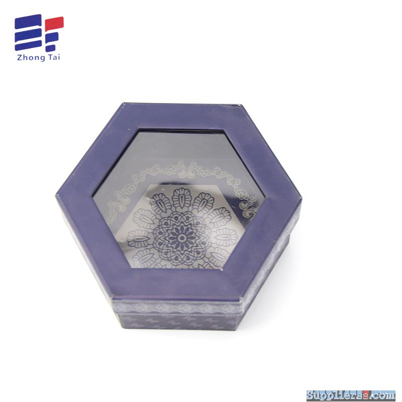 Hexagon paper window gift box