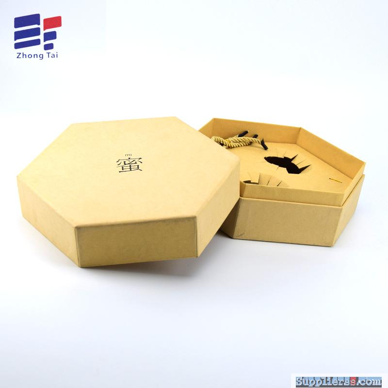 Kraft paper hexagonal gift box