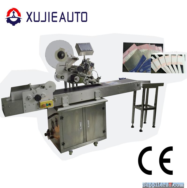 automatic box tag flat surface adhesive sticker pasting labeling machine for empty paper b