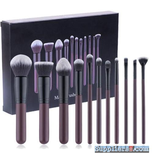 2019 cheap good quality brush sets with box Red wine color makeup brushes