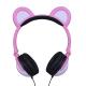 Kids Foldable LED Light Panda Ear Wired Headphones